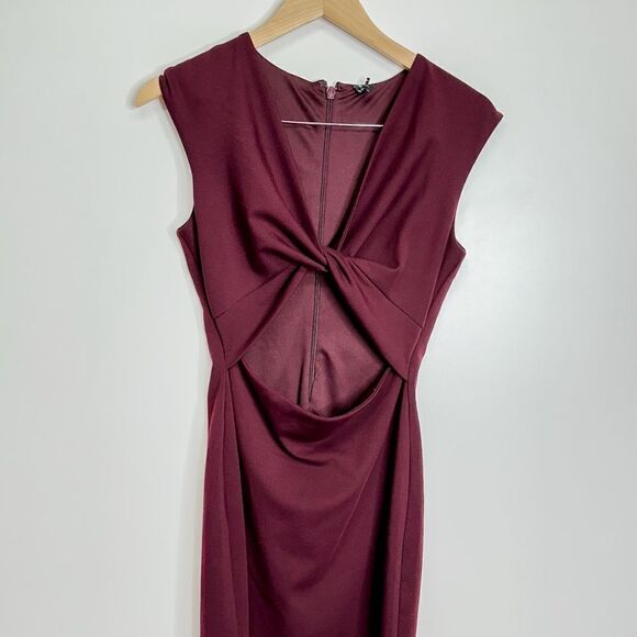 Marciano Open Front Wine Color Dress Size Small - Picture 3 of 7